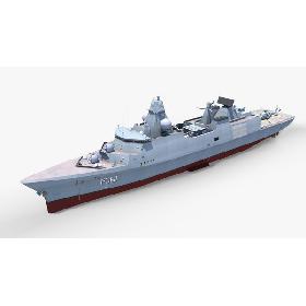 Iver Huitfeldt Frigate and MH-60 Seahawk 3D model